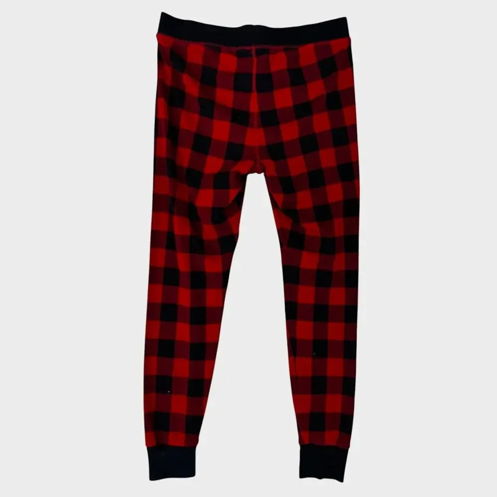 J. Crew Factory Womens Medium Black Red Buffalo Plaid Jogger Pants